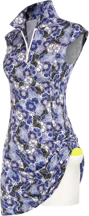 JACK SMITH Women Tennis Dress with Shorts Pockets Zip up Golf Athletic Workout Sleeveless Exercise Dresses