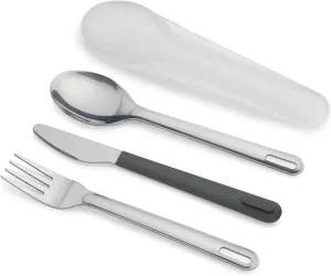 Joseph Joseph GoEat™ Stainless-steel Travel Cutlery utensil Set - Knife, Fork & Spoon, Green