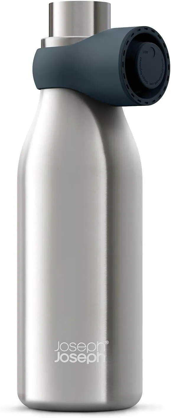 Joseph Joseph Loop™ Vacuum Insulated Water Bottle 500 ml (17 fl. oz) - Brushed/Anthracite