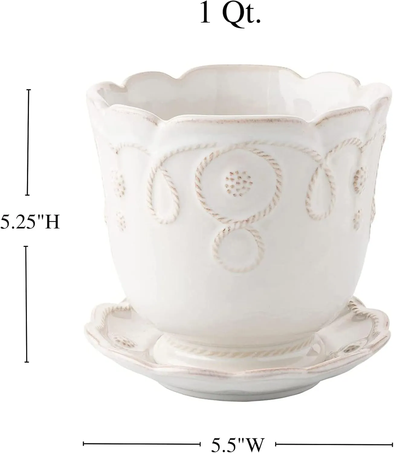 Juliska Jardins du Monde Planter 5 in - Whitewash