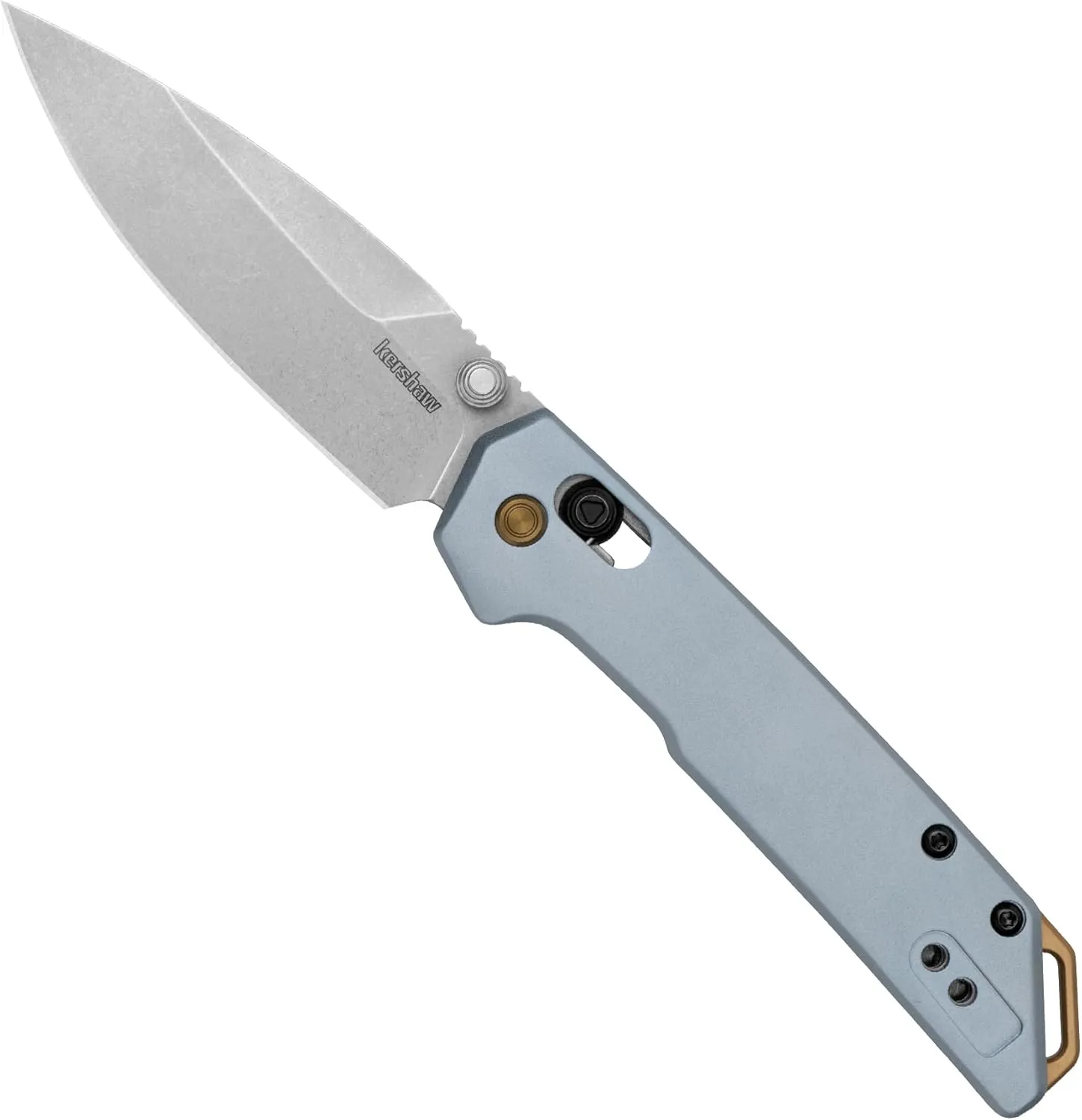 Kershaw Mini Iridium Folding Pocket Knife, 3 inch D2 Steel Blade, DuraLock, Aluminum Handle, Pocketclip