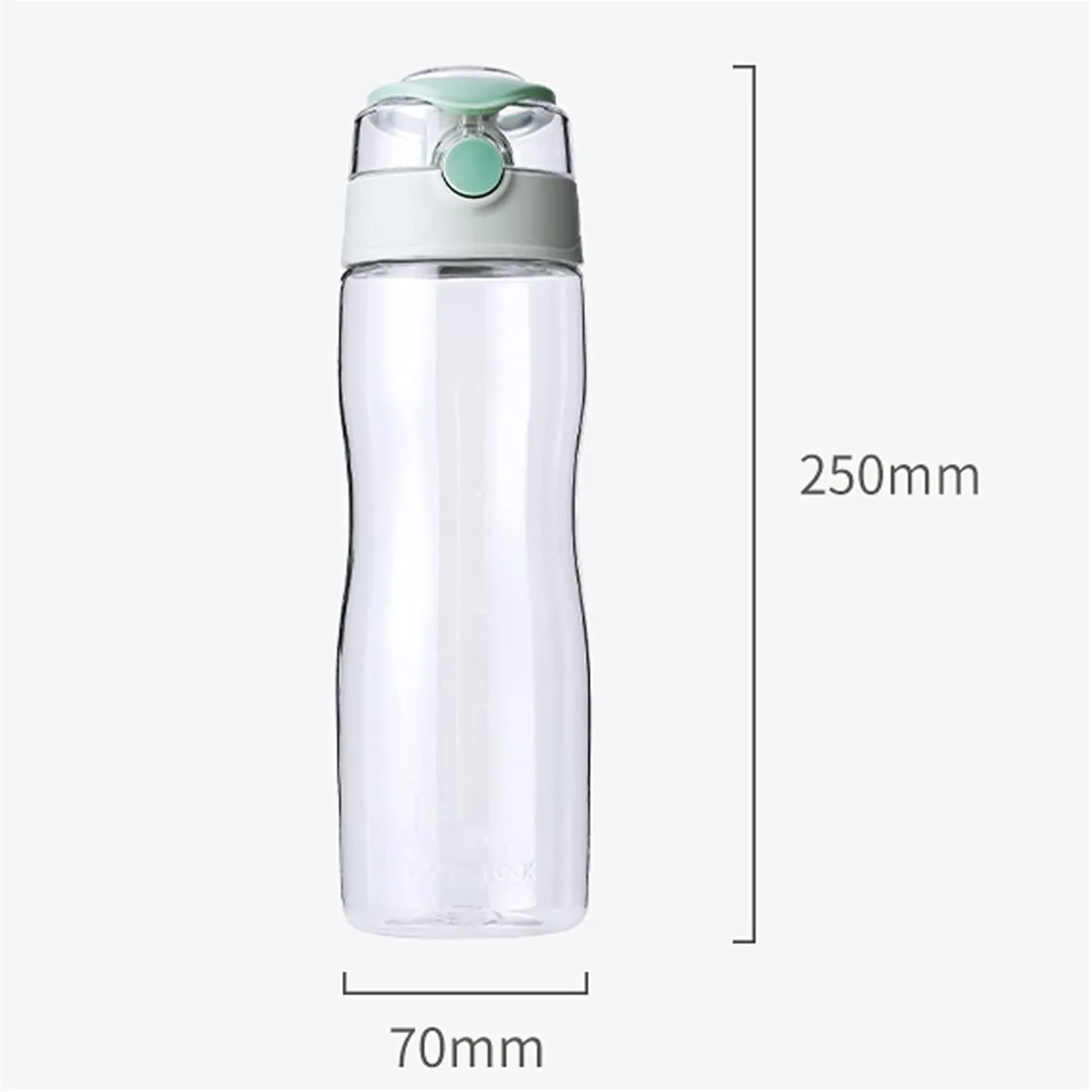 kettles Large Capacity Plastic Water Bottles with One-Click Push Button,Durable Portable Sports Bottles,Leakproof Cups Sealed Lid canteen(A)