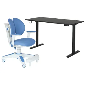 Kids Exclusive offer Electric Study & – & Unbeatable Blue Chair Chair Ergonomic Desk Set Standing Desk Black Adjustable