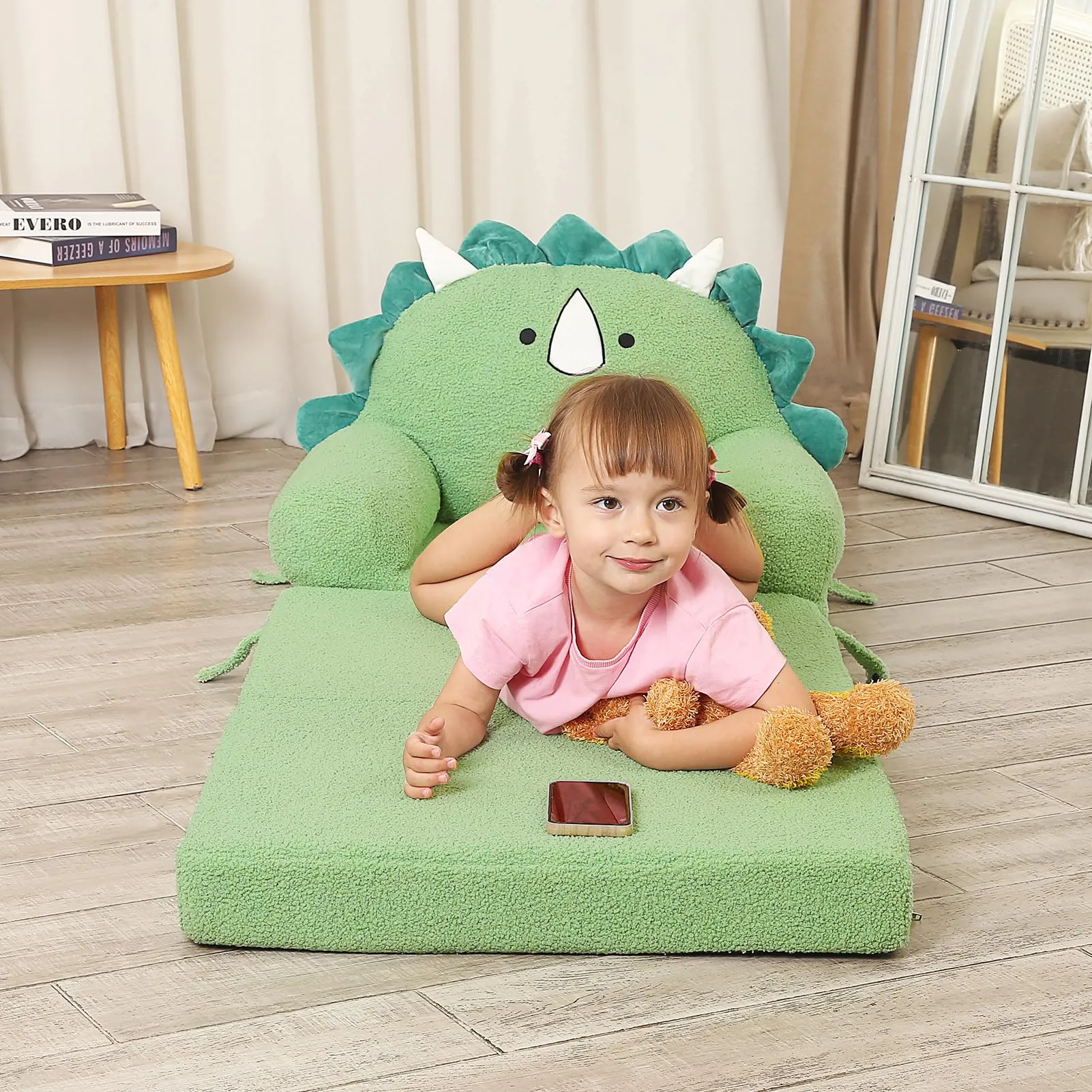 Kid's Foldable Triceratops Couch