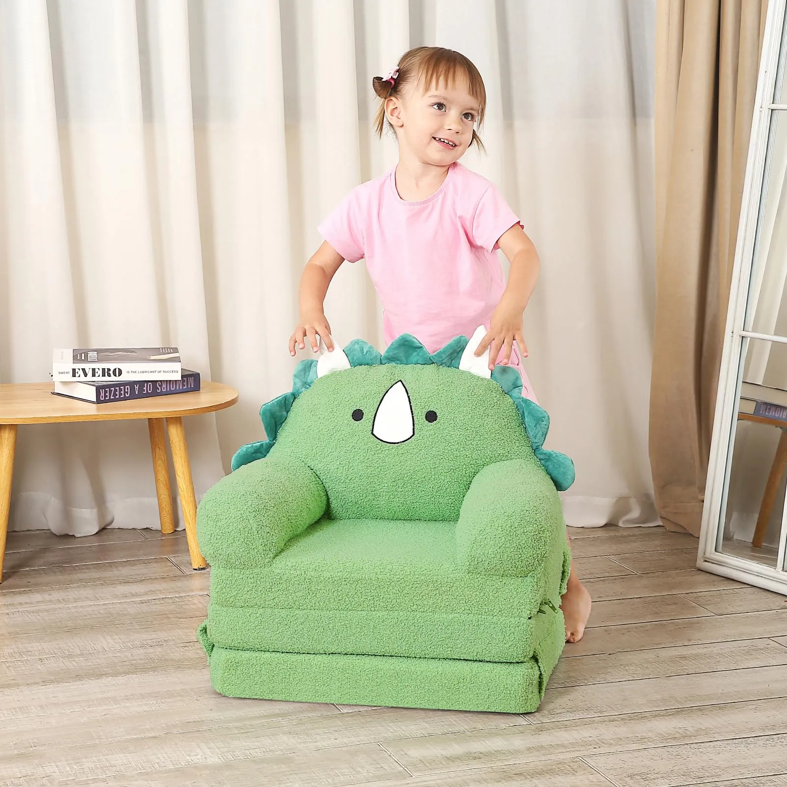 Kid's Foldable Triceratops Couch