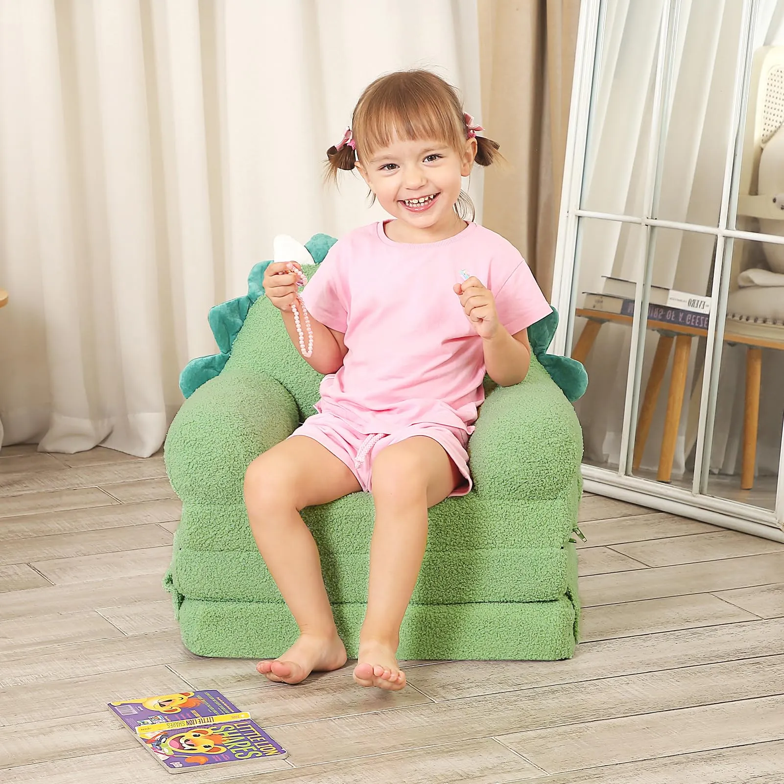 Kid's Foldable Triceratops Couch