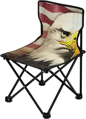 Kigai Folding Camping Chair Heavy Duty Chair Ultralight Compact Portable Beach Chair for Outdoor Camp, Hiking, Travel, Beach, Sporting Event and Picnic, America Flag