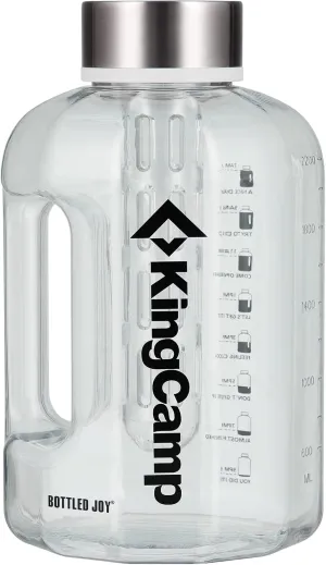 KingCamp Sports Water Bottle with Fruit Infuser & Motivational Time Marker, Half Gallon/2.5L BPA Free Tritan Jug with Leakproof Lid Ensure You get Enough Water, Gym, Camping & Outdoors