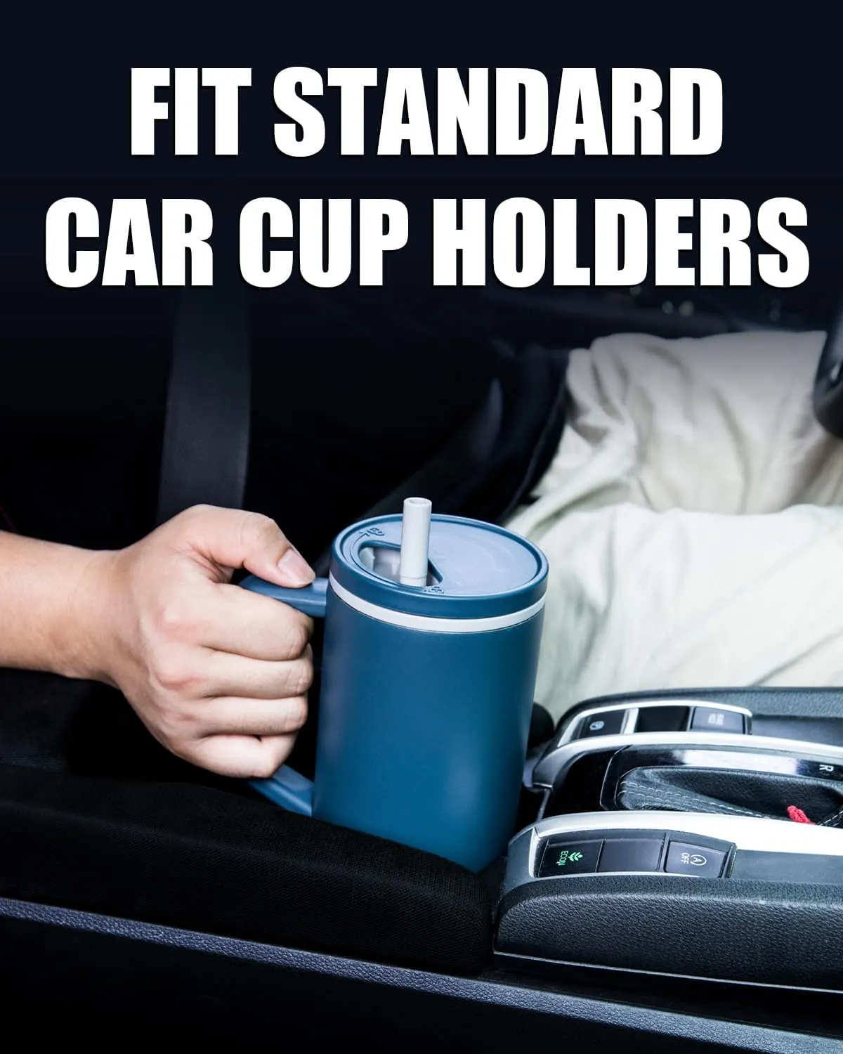 KISSKIND 40 oz Tumbler with Handle and Straw | 100% Leakproof Insulated Tumbler with Lid and Straw | Stainless Steel Water Bottle | Cup Holder Friendly Base | Lavender