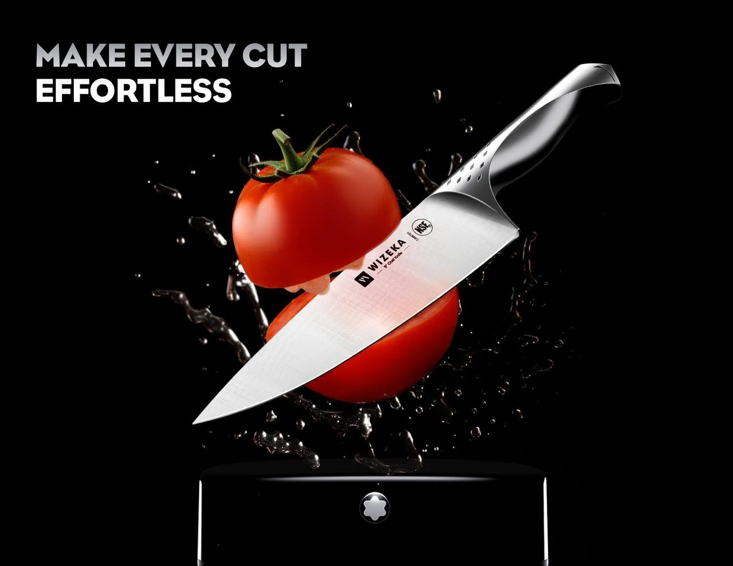 Kitchen Knife Set with Block: Razor Sharp 15 Pcs Professional Chef Knife Set with Knife Sharpener, Food Grade German Stainless Steel Knife Block Set, Jaguar Series