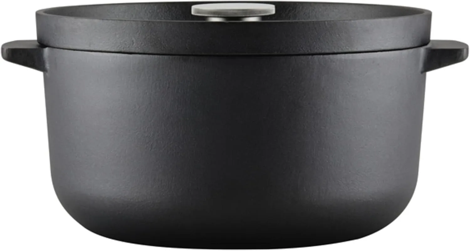 KitchenAid Seasoned Cast Iron Dutch Oven/Casserole, 6 Quart - Black