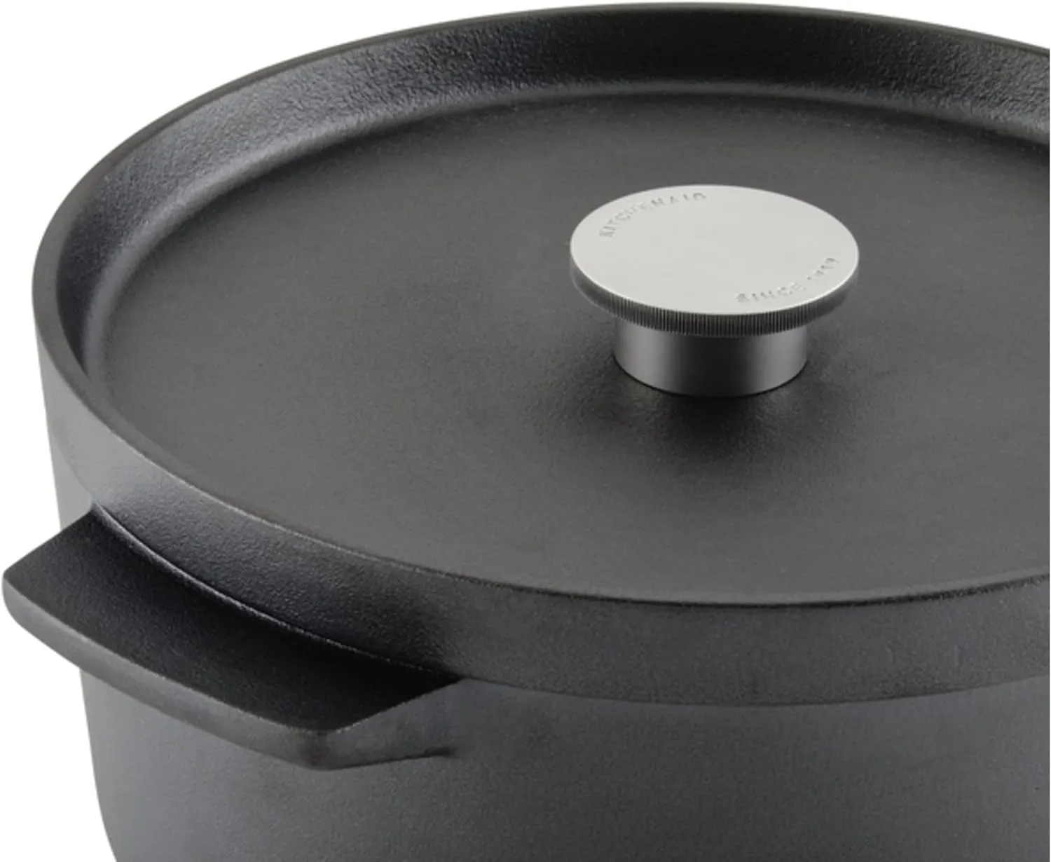 KitchenAid Seasoned Cast Iron Dutch Oven/Casserole, 6 Quart - Black