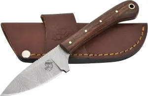 Knives Ranch Handmade EDC Hunting Knife |Sleek Stylish and Practical | Full Tang | Damascus Steel | Horizontal Carry Cowboy Sheath (2011-IRW)