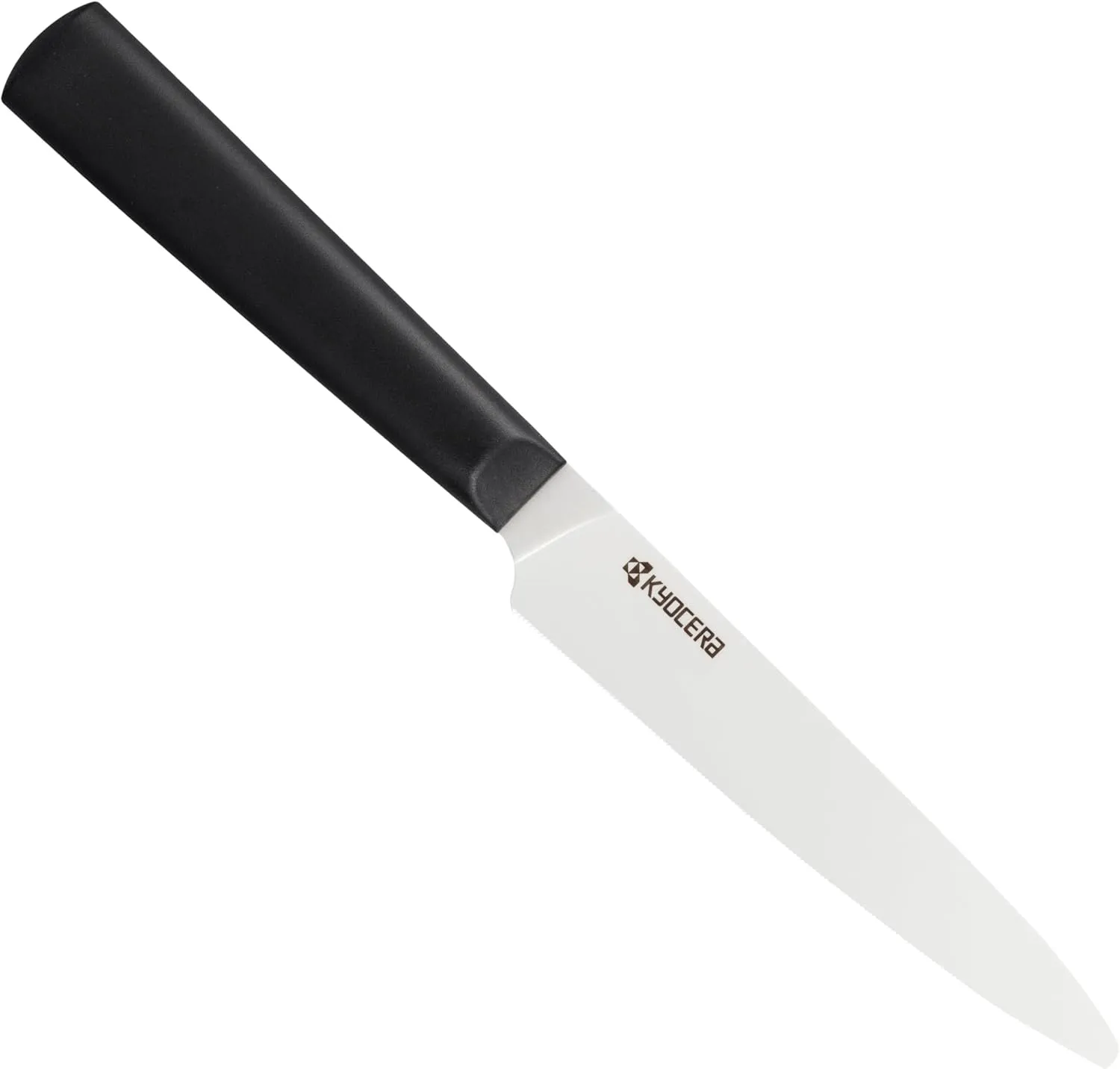 Kyocera INNOVATIONwhite 5" Ceramic Tomato Knife - White Z212 Micro Serrated Blade with Non-Slip Black Handle