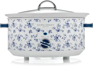 Laura Ashley Slow Cooker 6.8 Quart - Large Slow Cooker 6.8 QT for 8 to 10 People - Energy Efficient Slow Cookers with 3 Heat Settings - Dishwasher Safe Removeable Ceramic Crock & Tempered Glass Lid