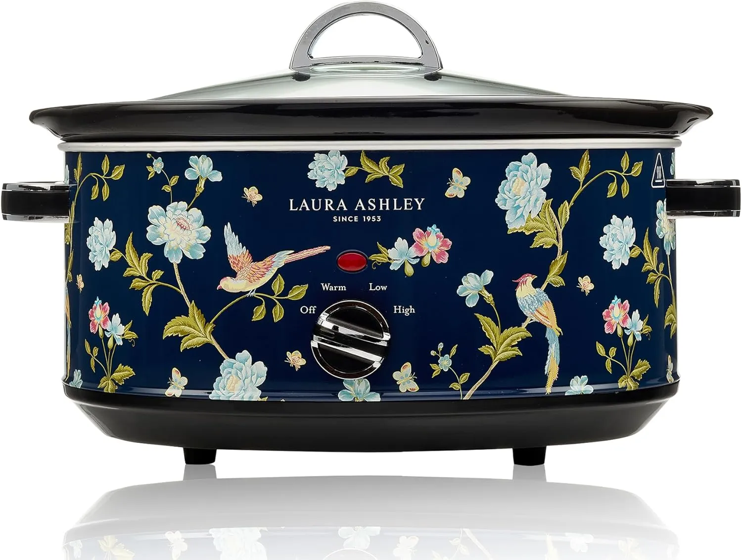 Laura Ashley Slow Cooker 6.8 Quart - Large Slow Cooker 6.8 QT for 8 to 10 People - Energy Efficient Slow Cookers with 3 Heat Settings - Dishwasher Safe Removeable Ceramic Crock & Tempered Glass Lid