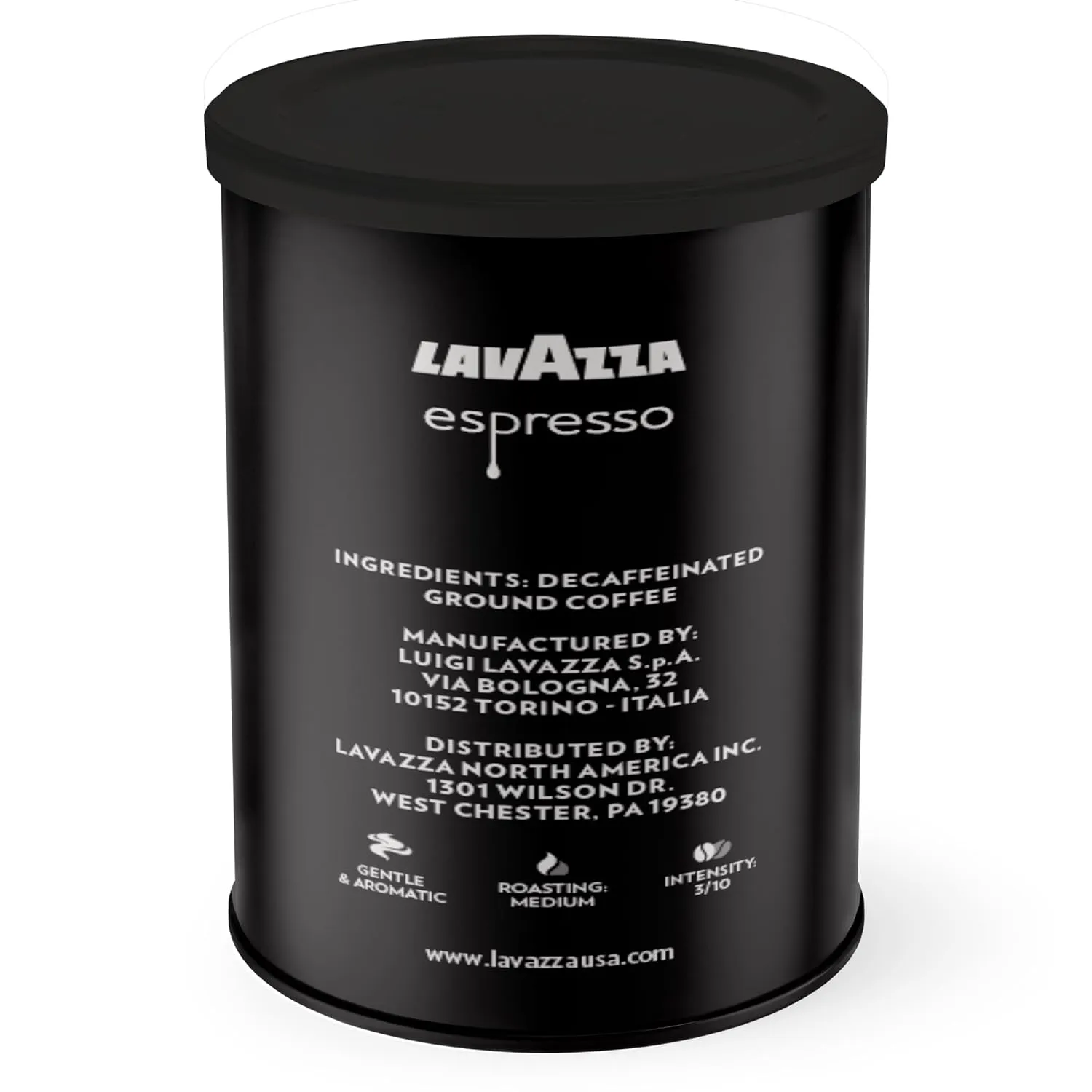 Lavazza Decaf Ground Espresso, Medium Roast, 8-Oz Cans (4 Pack) - Authentic Italian, Non GMO, Sweet & Fruity - Packaging May Vary
