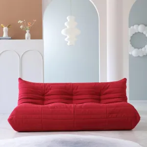 Lazy Floor Sofa, Fireside Chair,Teddy Velvet Sofa Bean Bag Couch, Lounge Accent Chair for Living Room Corner Bedroom Salon Office-3 Seater