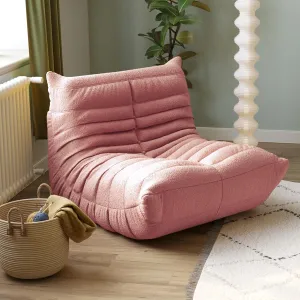Lazy Floor Sofa, Fireside Chair,Teddy Velvet Sofa Bean Bag Couch, Lounge Accent Chair for Living Room Corner Bedroom Salon Office