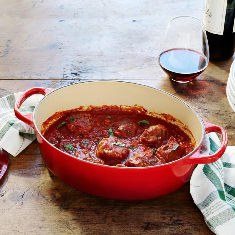 Le Creuset 27cm Signature Oval Wide Oven Pot in Cerise