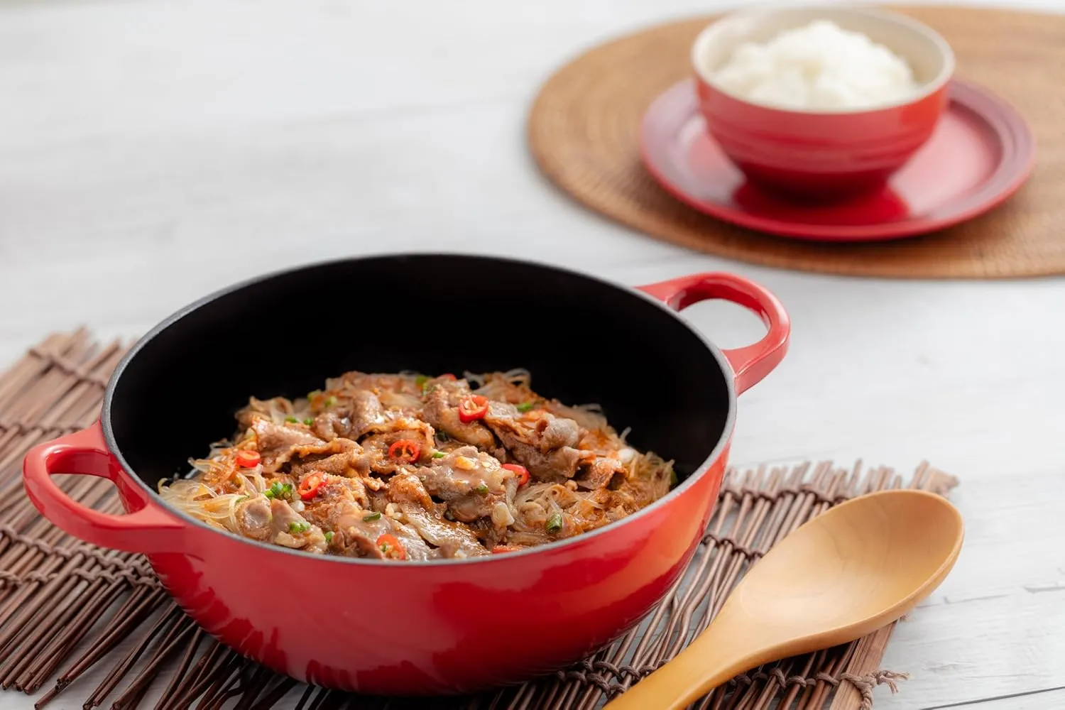 Le Creuset Enameled Cast Iron Balti Dish, 3 qt., Cerise