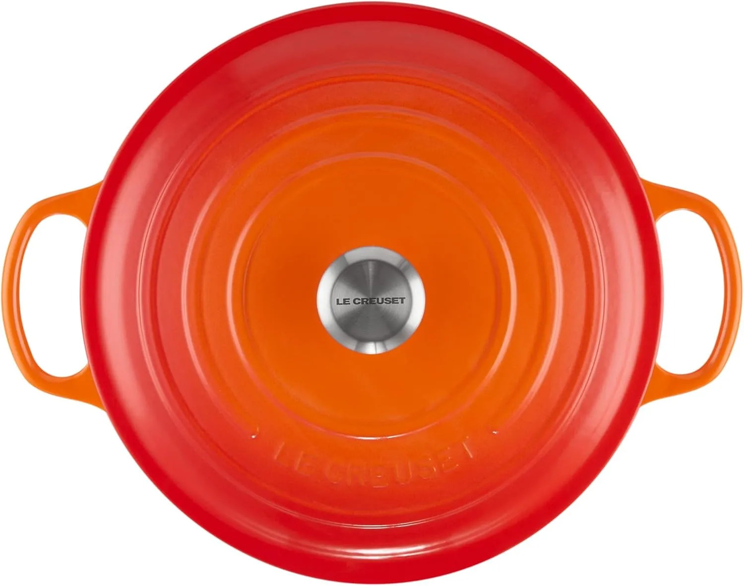 Le Creuset Enameled Cast Iron Signature Round Wide Dutch Oven, 6.75 qt., Flame