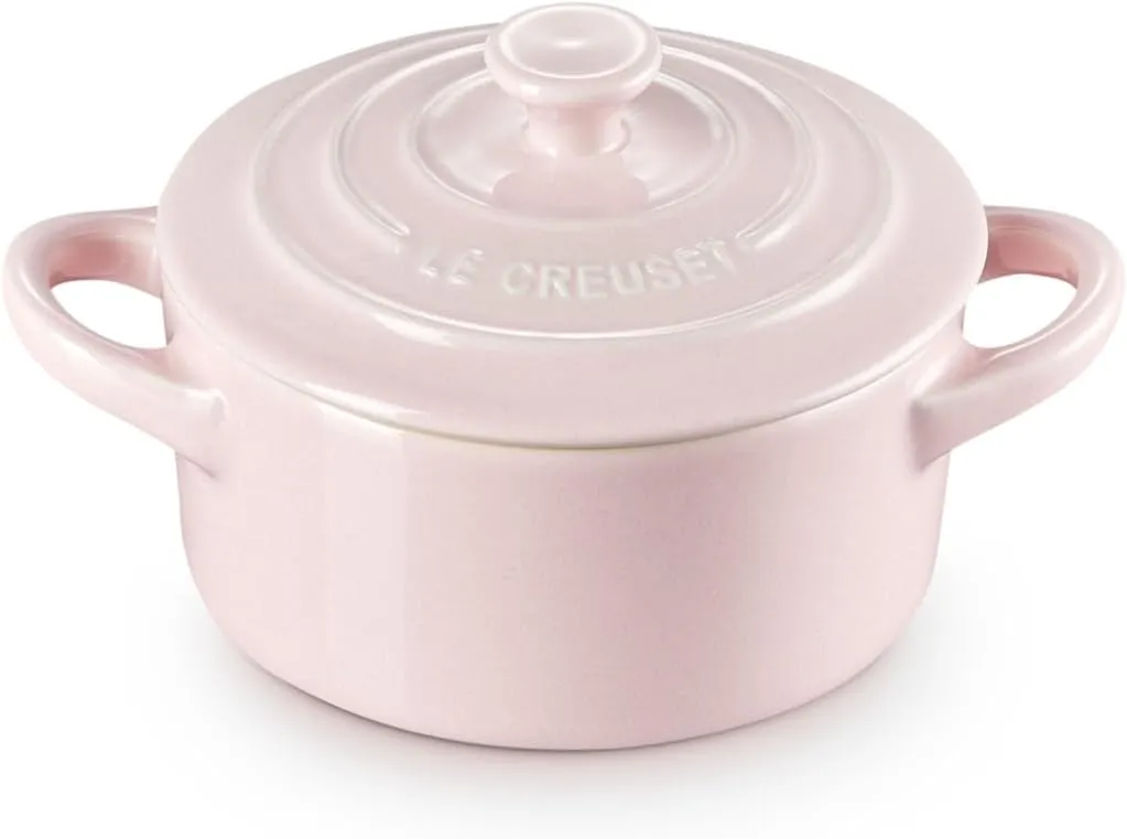 Le Creuset Stoneware Mini Round Cocotte, 8 oz., Chiffon Pink