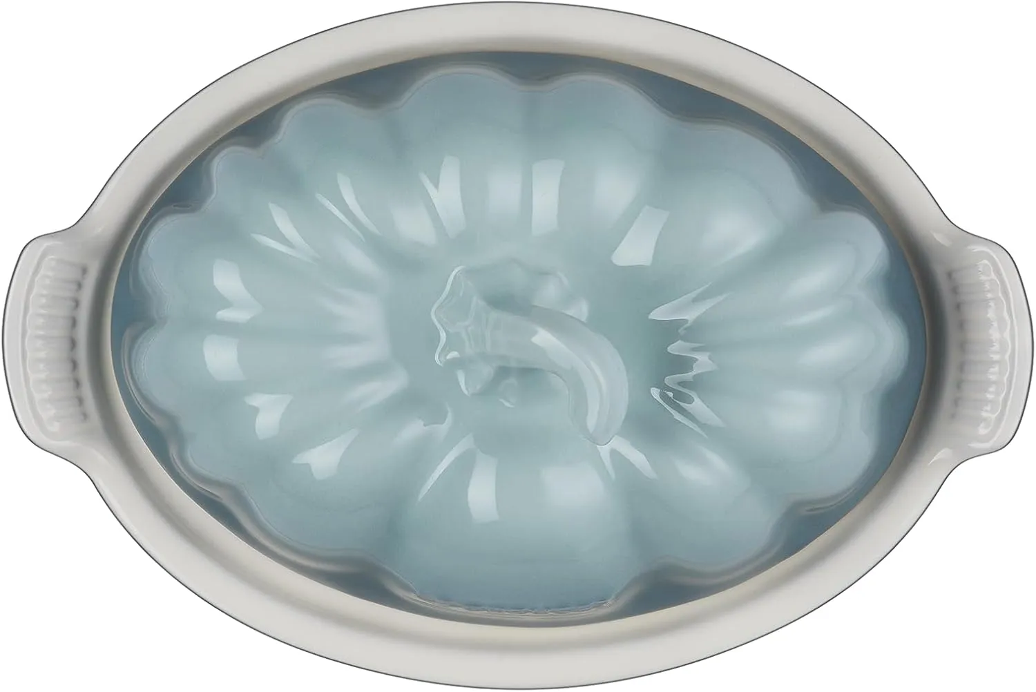 Le Creuset Stoneware Pumpkin Butter Dish, Sea Salt