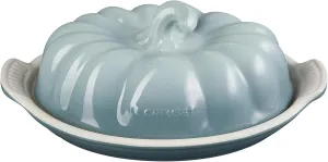 Le Creuset Stoneware Pumpkin Butter Dish, Sea Salt
