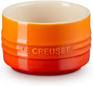 Le Creuset Stoneware Round Straight Wall Ramekin, 6.75oz., Flame