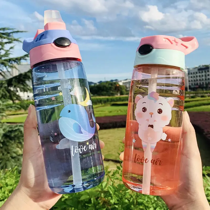 Leakproof Cartoon Kids Straw Sippy Cup 550ml