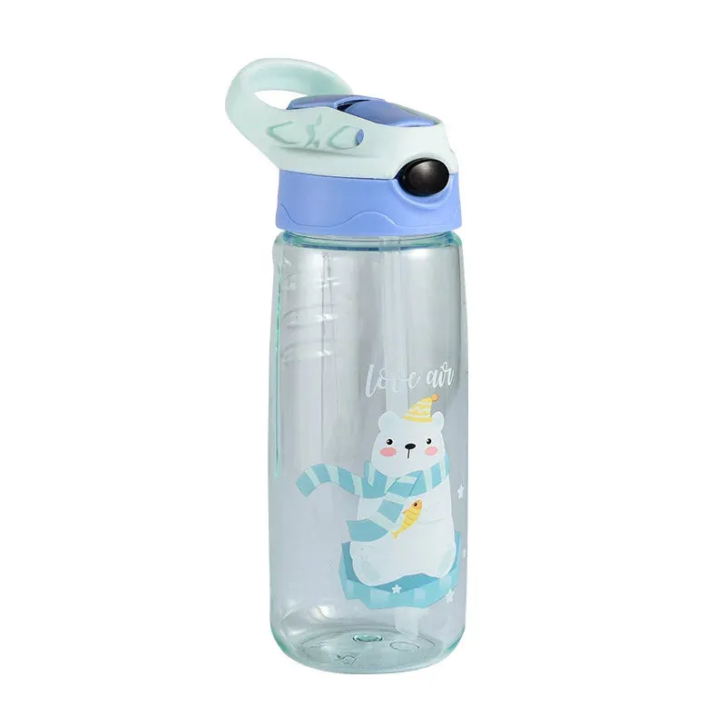 Leakproof Cartoon Kids Straw Sippy Cup 550ml