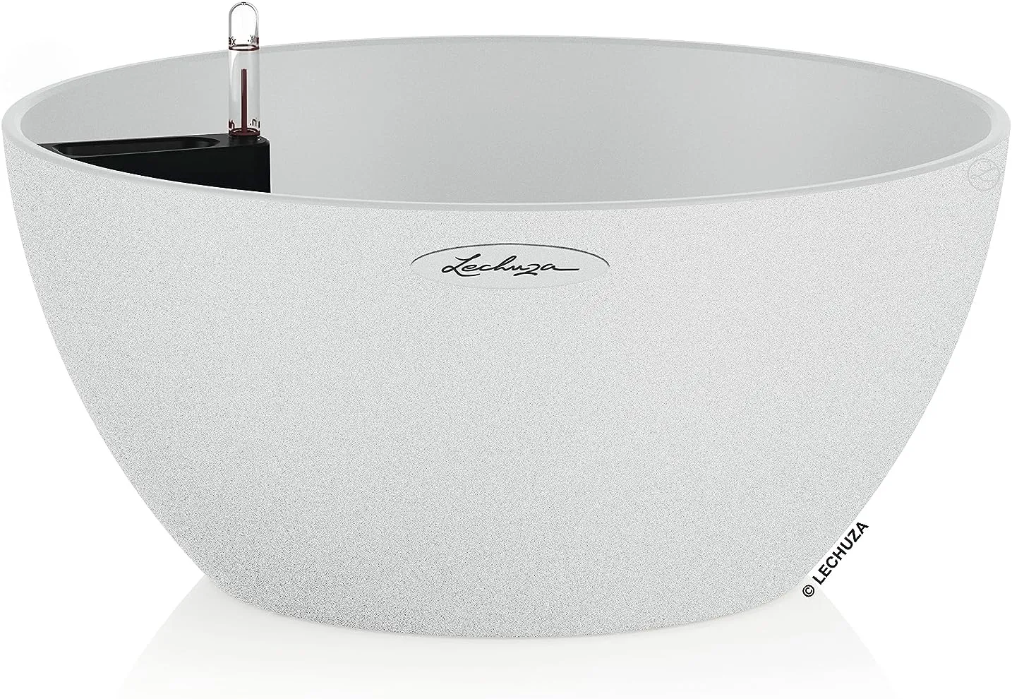 Lechuza 13847 Cubeto Color Bowl 40 Self-Watering Planter for Indoor and Outdoor Use, 15.75" Diameter x 7", White