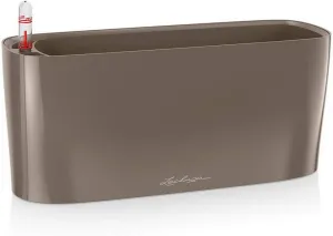 Lechuza 15466 Delta 10 Self-Watering Garden Planter, Taupe High Gloss