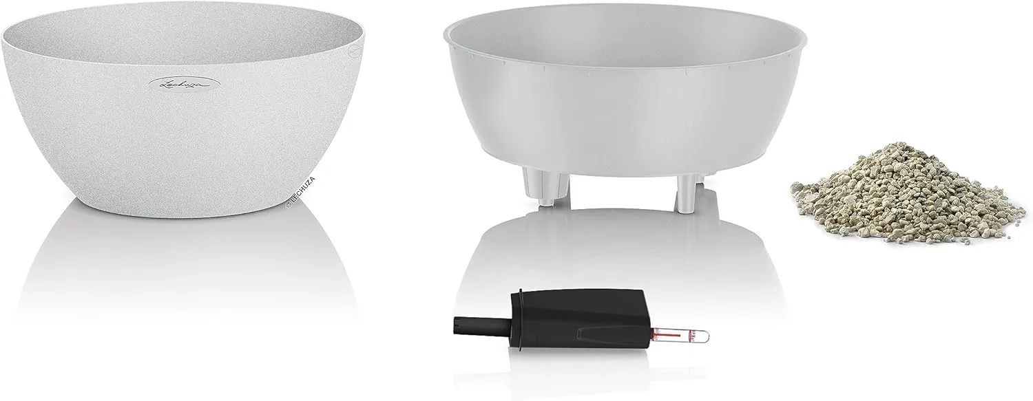 Lechuza Cubeto Color Bowl 30 - Quartz White