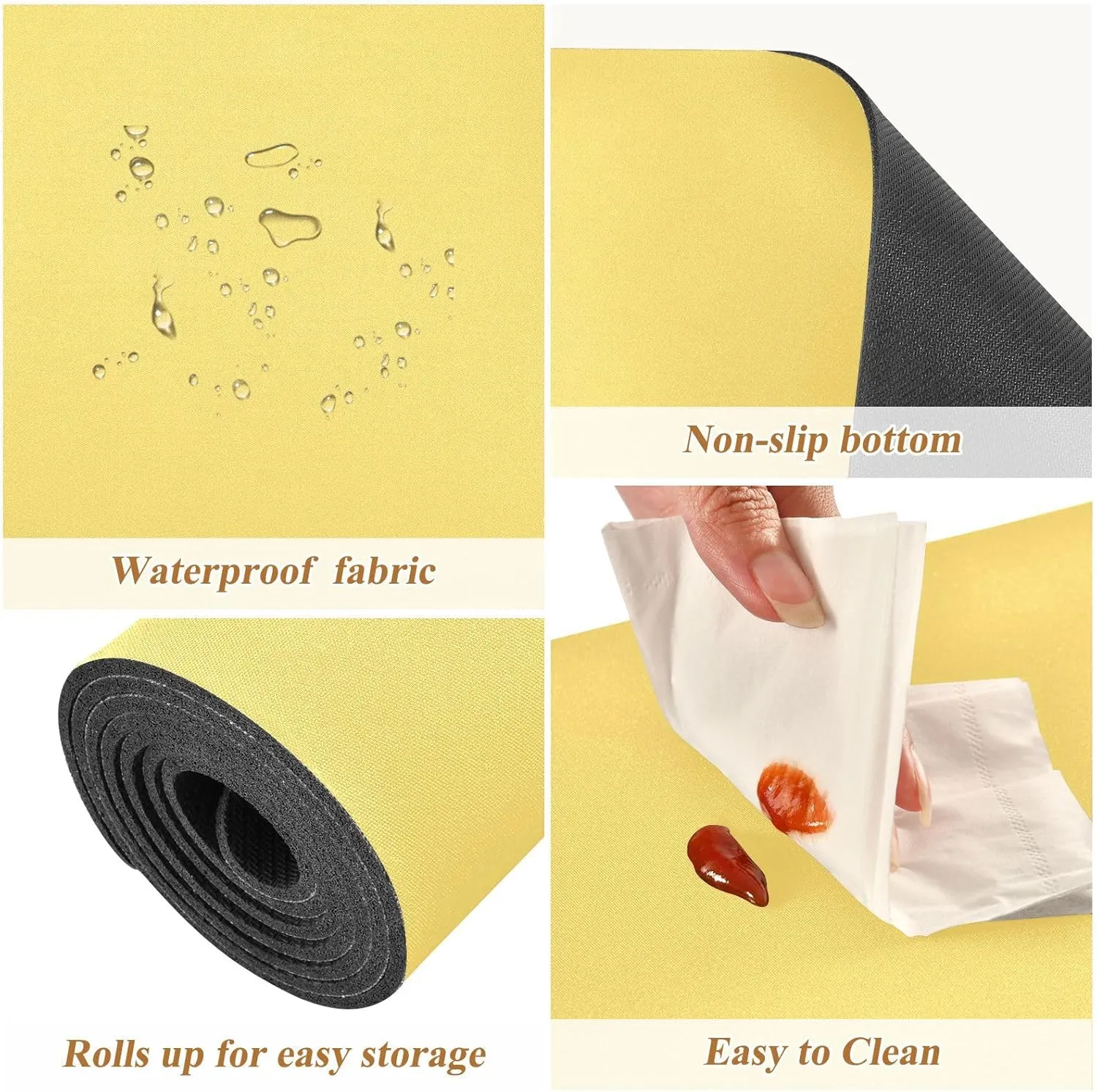 Lemon Yellow Trivet Table Runner for Kitchen Countertops Hot Pots Pans Heat Resistance Pot Holders Anti-Slip Hot Pad Mats 11.8 * 39.4 Inches