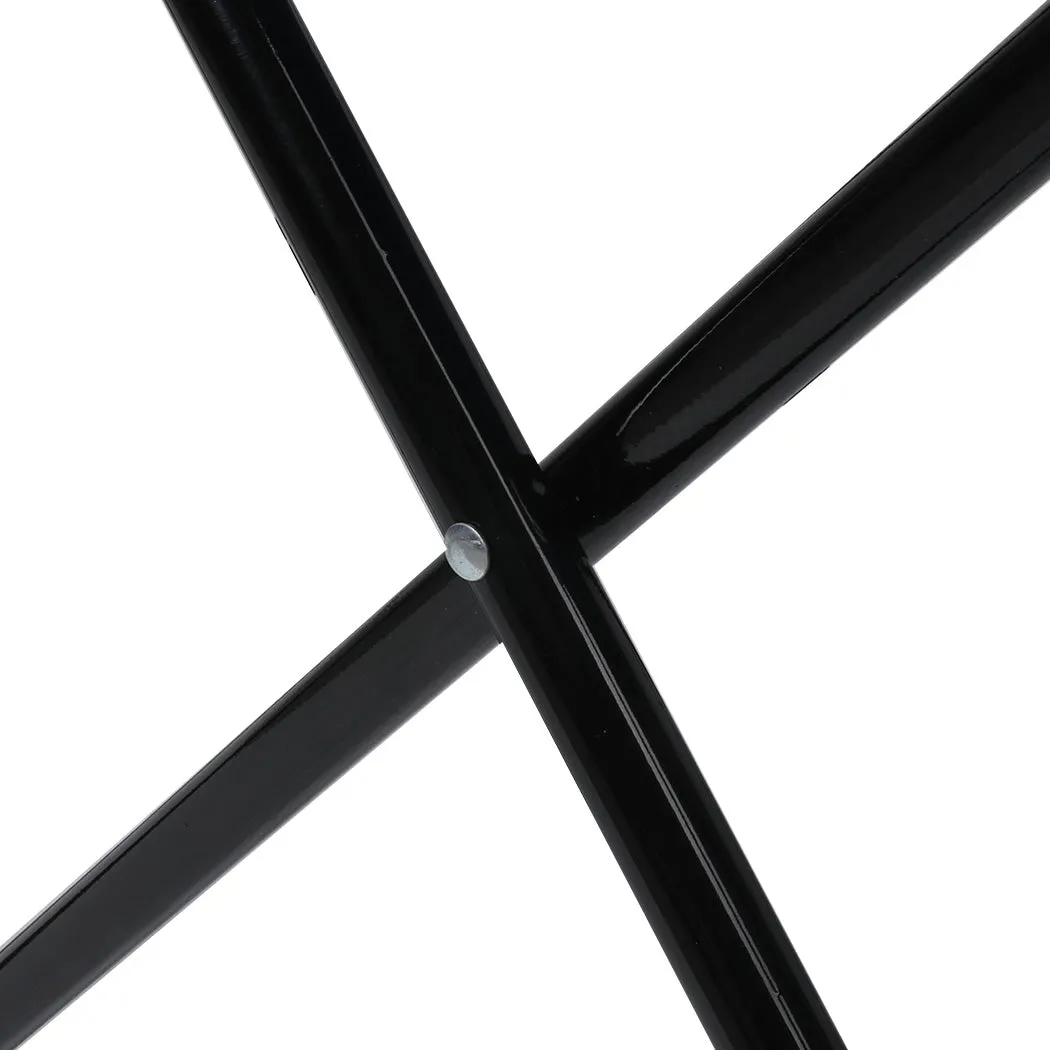 Levede Camping Chairs Folding Arm Foldable Black-QLD_Metro