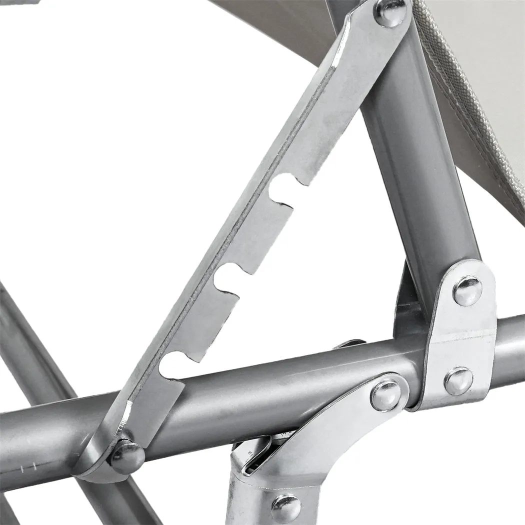 Levede Foldable Lounge Chairs with Canopy Grey-VIC_Metro