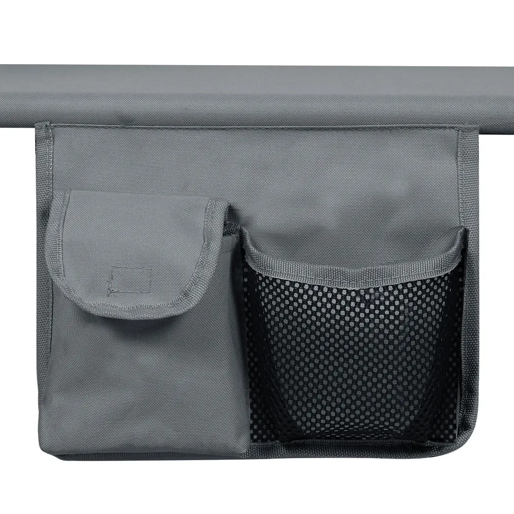 Levede Foldable Lounge Chairs with Canopy Grey-VIC_Metro