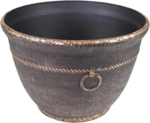 Liberty Garden 1925 High Density Resin Banded Hose Pot, Antique Bronze
