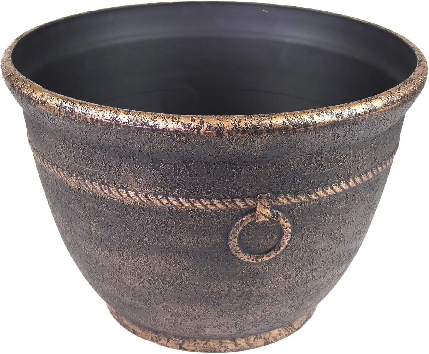 Liberty Garden 1925 High Density Resin Banded Hose Pot, Antique Bronze