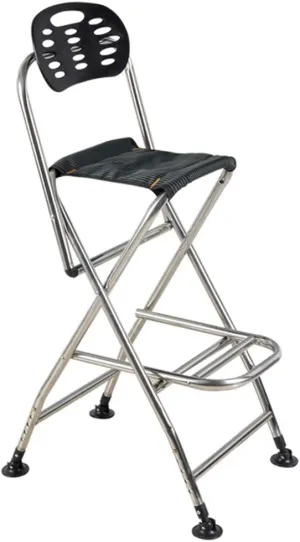 LKP Outdoor Folding Chair Camping High Back Chair Garden Beach Tall Chair with Footrest Adjustable Height Portable Patio Fishing Chair