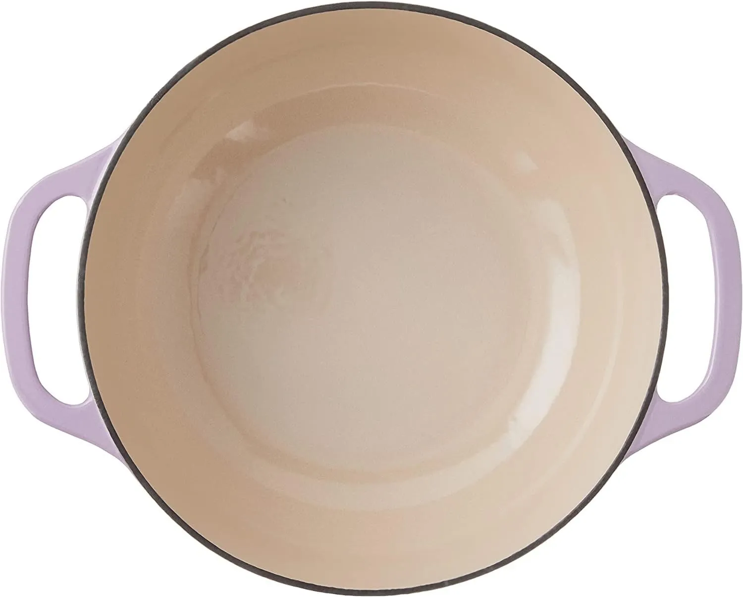 Lodge 3 Quart Enameled Cast Iron Dutch Oven with Lid – Dual Handles – Oven Safe up to 500° F or on Stovetop - Use to Marinate, Cook, Bake, Refrigerate and Serve – Lilac