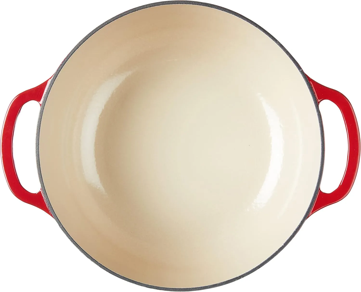 Lodge 7.5 Quart Enameled Cast Iron Dutch Oven with Lid – Dual Handles – Oven Safe up to 500° F or on Stovetop - Use to Marinate, Cook, Bake, Refrigerate and Serve – Island Spice Red