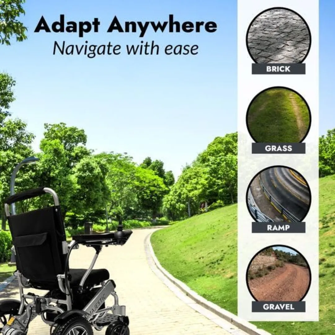 MAJESTIC IQ-8000 Remote Controlled Lightweight Electric Wheelchair