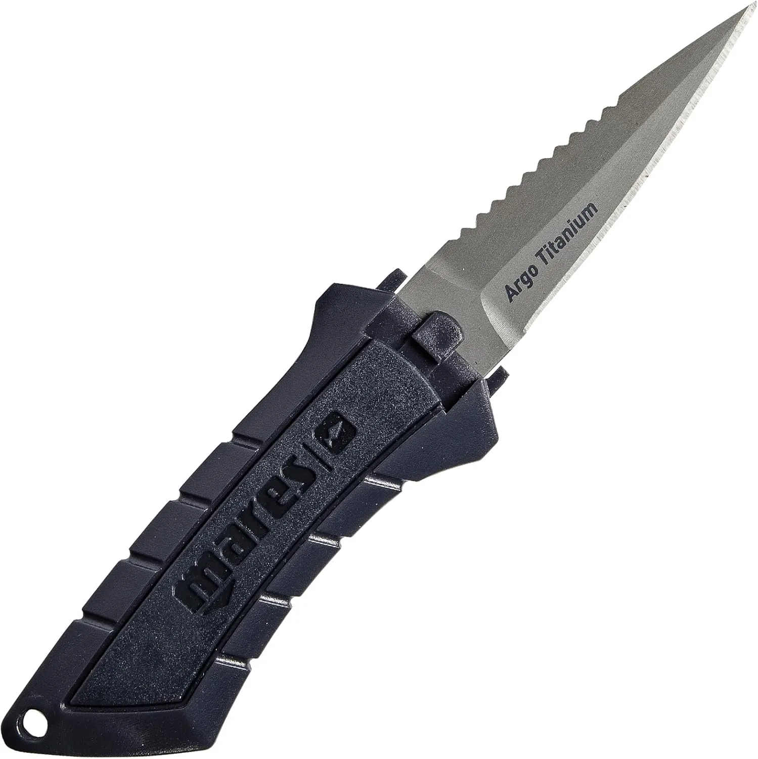 Mares Argo Scuba Dive Knife - 72mm Blade for Freedivers & Spearfishers | Sheath & Elastic Straps Included