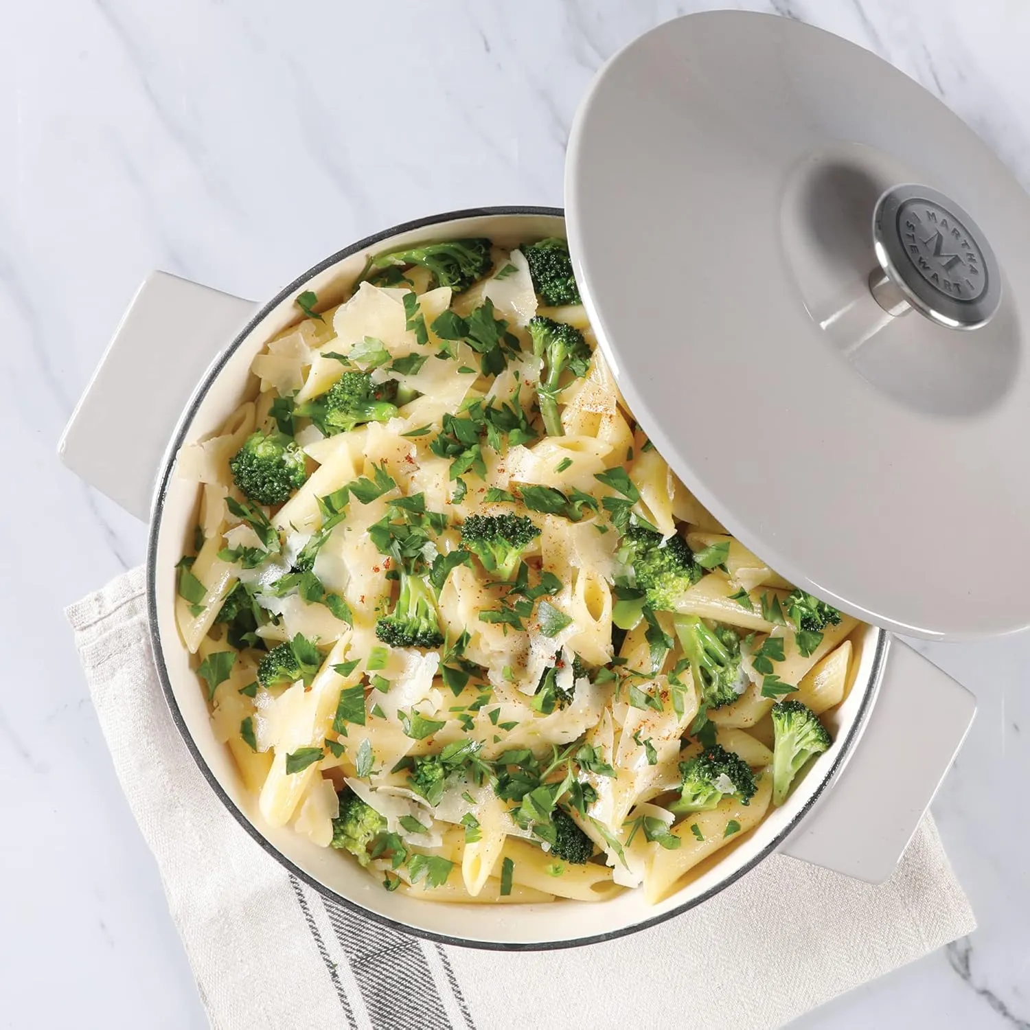 Martha Stewart Eastholm 3-Quart Enameled Cast Iron Dutch Oven - Grey