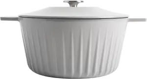 Martha Stewart Eastholm 3-Quart Enameled Cast Iron Dutch Oven - Grey