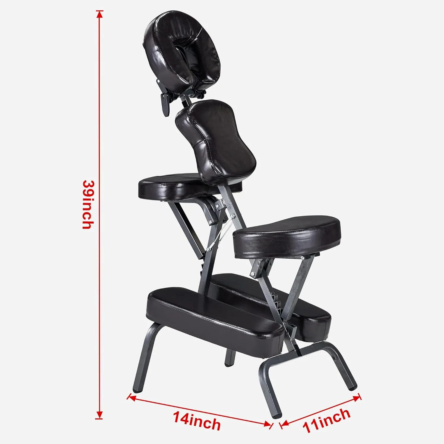 Master Massage Bedford Massage Chair: Portable Lightweight, Height Adjustable, Folding Salon Chair - Ideal for Tattoos & Spa Professionals