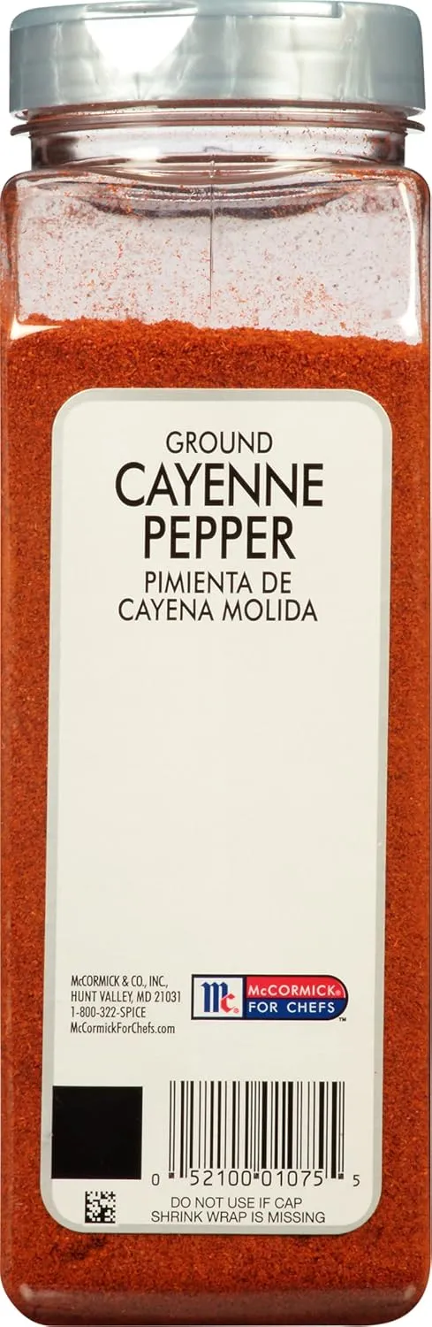 McCormick Culinary Ground Cayenne Pepper, 14 oz - One 14 Ounce Container of Cayenne Pepper Powder, Ideal for Rubs, Marinades, Sauces, Meats and More
